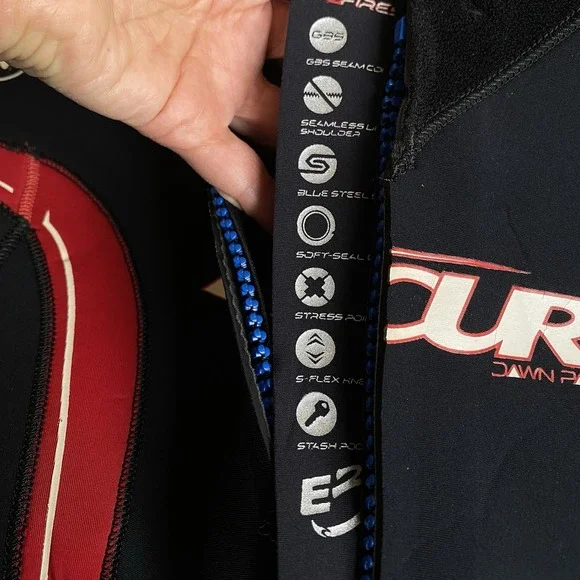 Rip Curl Wetsuit Dawn E3 Patrol Men S Ultimate Sealed Soft Collar Pockets - Picture 6 of 16